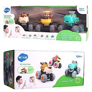 Masina jucarie Hola Toys Set de Camioane Monster Trucks
