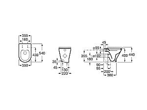 Vas WC Roca Gap Round Rimless (3470N700)