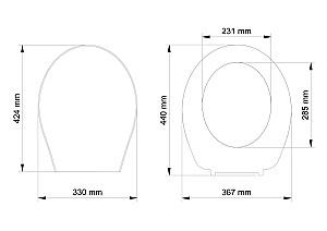 Capac vas WC Visam Lavanta Duroplast