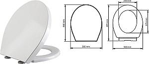 Capac vas WC Visam Kamelya Duroplast/Soft