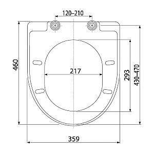 Capac vas WC Alcaplast А 67 duroplast, soft close (6022)