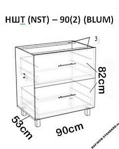 Set mobila bucatarie PS Blum 2.8 m (MDF lucioasa) Rosu / Negru