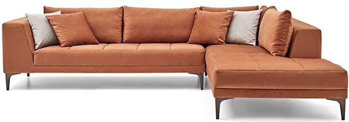 Canapea coltar Dogtas LUCCA PLUS Right 290x225cm GK2254 Velvet Brick