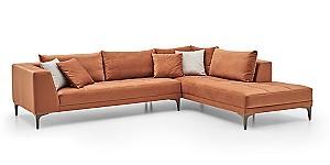 Canapea coltar Dogtas LUCCA PLUS Right 290x225cm GK2254 Velvet Brick