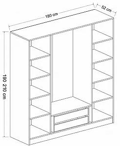 Dulap Trendy Kale Mebran 4008 Alb