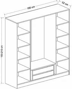 Dulap Trendy Kale Mebran 8421 Alb