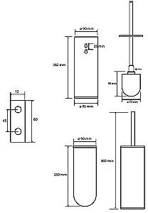 Perie de WC Bemeta 155313067