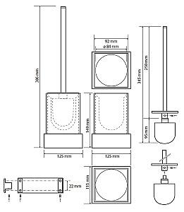 Perie de WC Bemeta Gamma White 145513092
