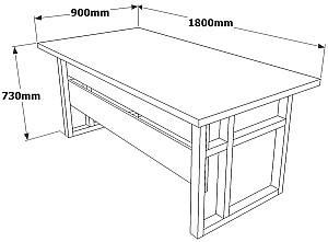Masa de birou Trendy MN01-BA Nuc (Maro)