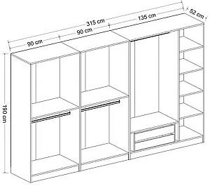 Dulap Trendy Kale Mebran 4776 Alb