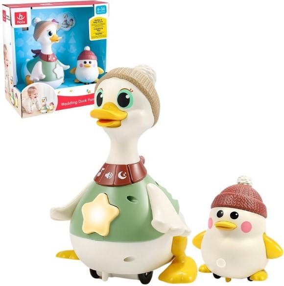Jucarie interactiva Hola Toys Mama rață și rățușca (HE998701)