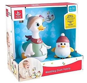 Jucarie interactiva Hola Toys Mama rață și rățușca (HE998701)