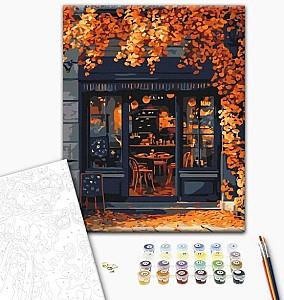 Tablou pe numere BrushMe Cafenea pe colț 40х50 cm (în cutie)