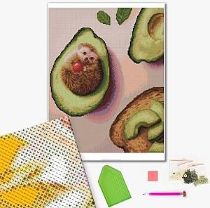 Pictura cu diamante BrushMe Toast cu avocado, Lucia Heffernan 40*50 сm (fără cutie)
