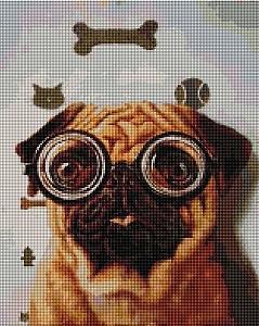 Pictura cu diamante BrushMe Testul de vedere al cățelușului, Lucia Heffernan 40*50 сm (fără cutie)