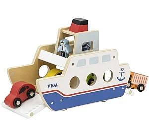 Set de jucarii VIGA Feribot din lemn (44684)
