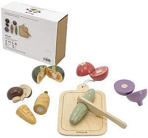 Set de bucatarie pentru papusi VIGA PolarB „Legume de tăiat” (44212)