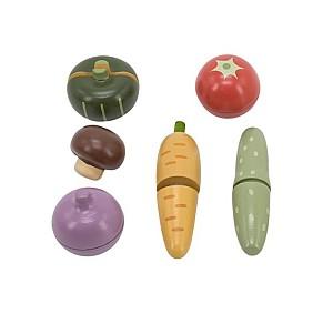 Set de bucatarie pentru papusi VIGA PolarB „Legume de tăiat” (44212)