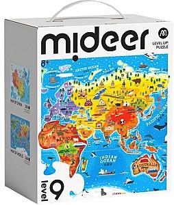 Puzzle Mideer Harta Chinei și Harta Lumii (MD1519)