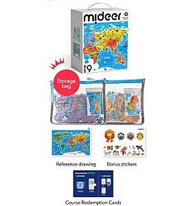 Puzzle Mideer Harta Chinei și Harta Lumii (MD1519)
