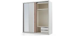 Dulap-cupe Dogtas MAYER 240cm Alb/Stejar (Bej)