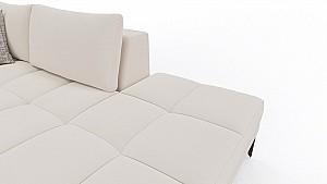 Canapea coltar Dogtas LUCCA PLUS Right 290x225cm GK2257 Velvet Ivory (Alb)