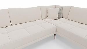 Canapea coltar Dogtas LUCCA PLUS Right 290x225cm GK2257 Velvet Ivory (Alb)