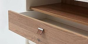 Comoda Dogtas MAYER 90.6cm Alb/Stejar (Maro)