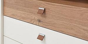 Comoda Dogtas MAYER 90.6cm Alb/Stejar (Maro)