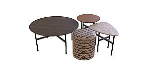 Masuta de cafea, reviste Dogtas PIERO 45cm Nuc (Maro)/Auriu