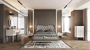 Pat Dogtas LORENTA 160x200cm JASMIN Velvet Gri Deschis