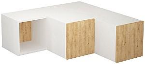 Tumba pentru televizor Trendy Compact Alb/Stejar (Bej)