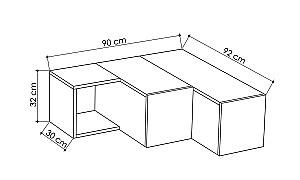 Tumba pentru televizor Trendy Compact Antracit (Gri)/Moka (Maro)