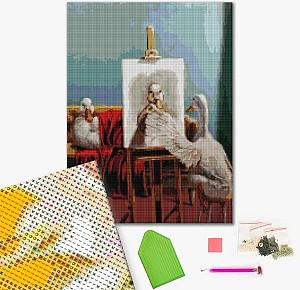 Pictura cu diamante BrushMe Rața – Atelier, Lucia Heffernan 40*50 сm (fără cutie)