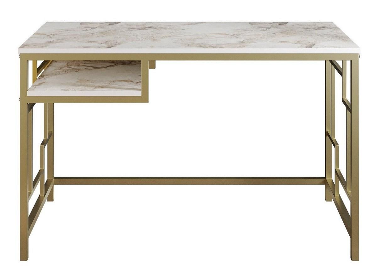 Masa de birou Trendy Victory Auriu/Alb