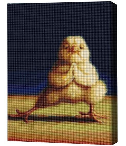 Pictura cu diamante BrushMe Puișor yoga, Lucia Heffernan 40*50 сm (fără cutie)