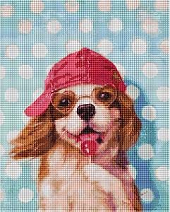 Pictura cu diamante BrushMe Cățeluș cu acadea, Lucia Heffernan 40*50 сm (fără cutie)