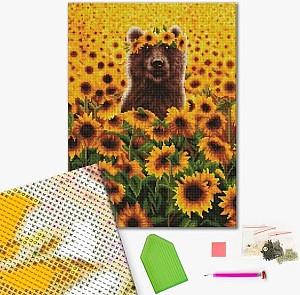 Pictura cu diamante BrushMe Ursuleț de soare, Lucia Heffernan 40*50 сm (fără cutie)
