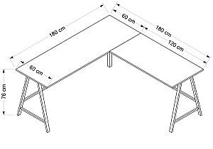 Masa de birou Trendy Echipa L Alb