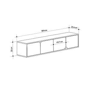 Tumba pentru televizor DECO Spark Bendir/White