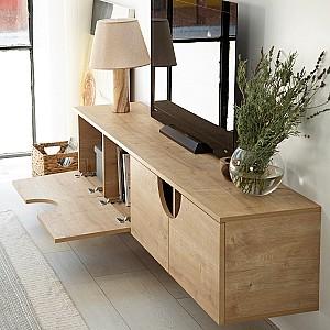 Tumba pentru televizor Trendy Grotte Stejar (Bej)