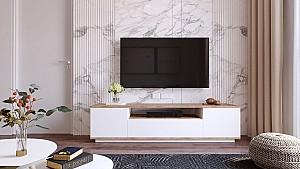 Tumba pentru televizor Trendy FR7-AW Pin Atlantic (Maro)/Alb