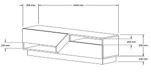 Tumba pentru televizor Trendy Koza Nuc (Maro)/Alb
