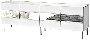 Tumba pentru televizor Trendy Leon Alb/Argintiu