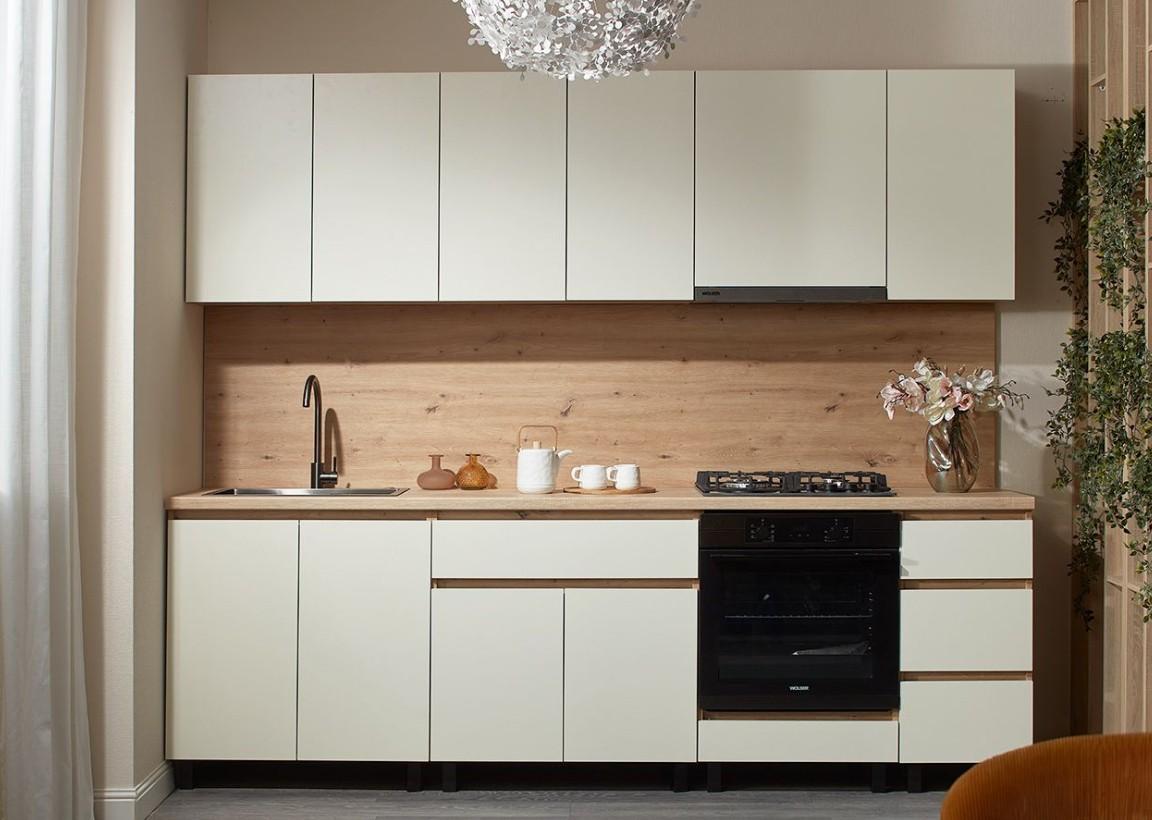 Set mobila bucatarie Ambianta Astra 2.6 m Artisan / Crem