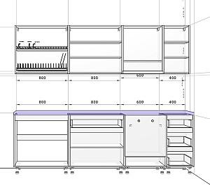 Set mobila bucatarie Ambianta Astra 2.6 m Catania / Fungo