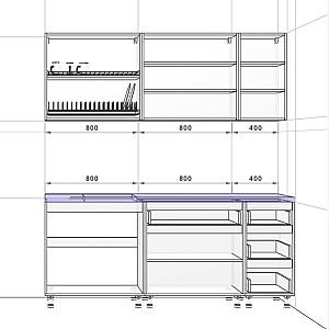 Set mobila bucatarie Ambianta Astra 2 m Alb
