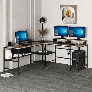 Masa de birou Trendy Greta L Matte Dore (Maro)/Negru