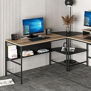 Masa de birou Trendy Greta L Matte Dore (Maro)/Negru