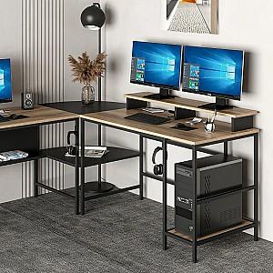 Masa de birou Trendy Greta L Matte Dore (Maro)/Negru